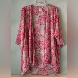 Elizabeth Williams brand paisley kimono ladies size PL